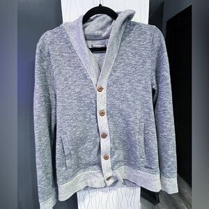 Express Heather Gray Knit Cardigan